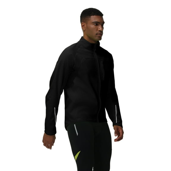 Cycling Men Cycling Jacket Windproof Soft Shell Warm Fleece Lining Multiple Pockets Winter Jacket With Reflective Detailing