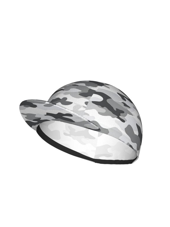 Cycling Mesh Cap Skin Breathable Quick Dry Comfortable Elastic Cap For Hiking Camping Running Daily Commuting Vector Camouflage Pattern Gray_2
