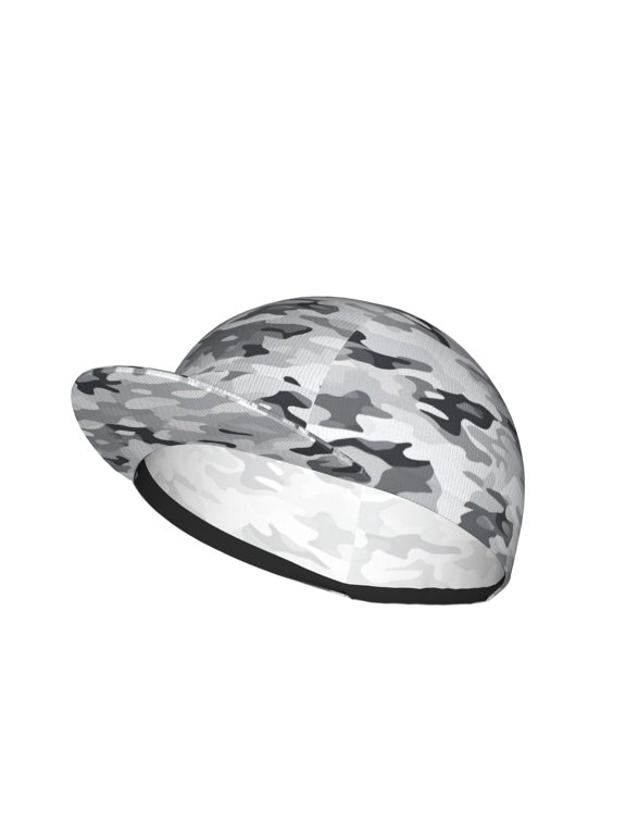 Cycling Mesh Cap Skin Breathable Quick Dry Comfortable Elastic Cap For Hiking Camping Running Daily Commuting Vector Camouflage Pattern Gray_3