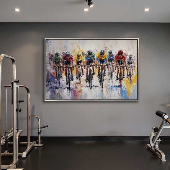 Cycling Race Art: Colorful Road Bicycle, Ready To Hang, Unframed Poster Size 8x12