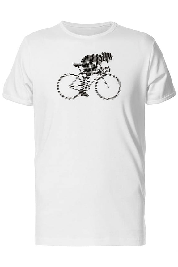 Cycling Race Grunge Man Sketch T-Shirt Men -Image by Shutterstock, Male x-Large
