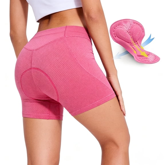 Sponeed Padded Bike Shorts Women Cycling Underwear Gel Road Biking Shorts for Ladies Pink S