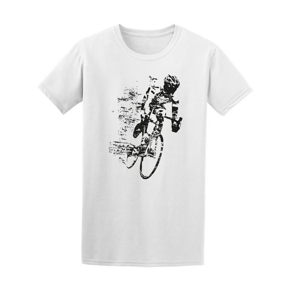 Cycling Silhouette Road Cyclist T-Shirt Men -Image by Shutterstock, Male Small