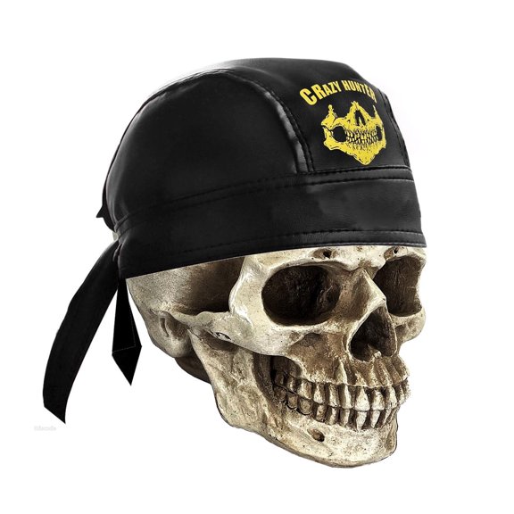 Cycling Skull Steampunk Motorcycle Bandana Head Wrap Du Doo Do Rag Hat Men Boy Leather Rivet Cap