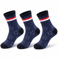 thumbnail image 1 of Cycling Socks 3-Pack, Cushioned Crew Bike Socks, Half Terry Athletic Sports Socks, Star Print, Unisex, Size 10-13, 1 of 6