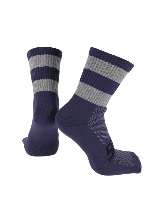 Cycling Socks Anti-friction l Outdoor Bike Socks Navy,Grey Unsex 1 Pair Color Matching Reflective