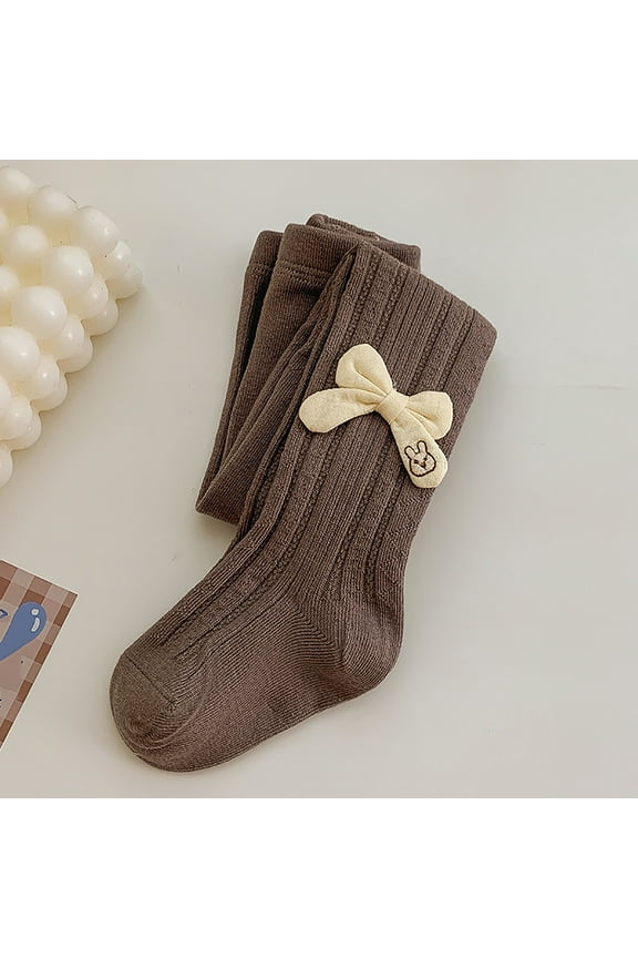 Cycling Socks Girl's Tights Winter Elastic Warm Pantyhose Children's Bottom Socks and Pant (1-12 Years Old) Wide Calf Socks Girls Coffee XS