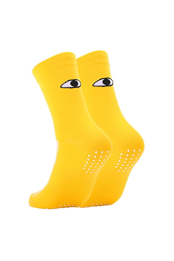 Cycling Socks Men & Women Outdoor Sports Running Basketball Bike Footwear for Road Bike MTB Riding Socks, Yellow, L