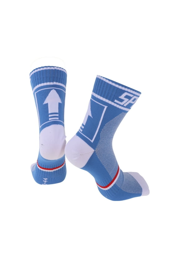 Cycling Socks Sweat-Absorbent,Anti-Friction l Outdoor Bike Socks Blue,White Unsex 1 Pair Colorblocked Arrow