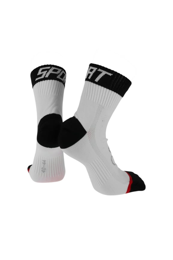 Cycling Socks Sweat-Absorbent,Anti-Friction l Outdoor Bike Socks White,Black Unsex 1 Pair Letter,Colorblocked
