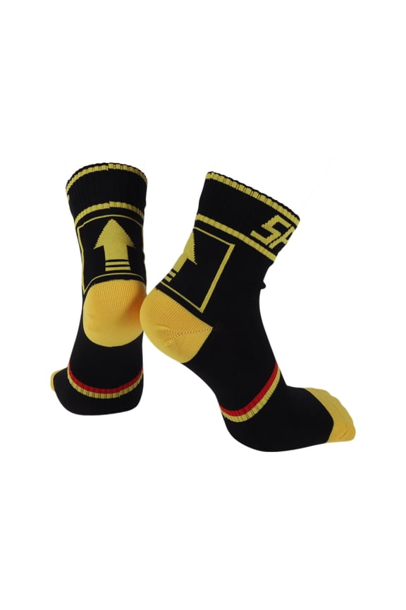 Cycling Socks Sweat-Absorbent,Anti-Friction m Outdoor Bike Socks Black,Yellow Unsex 1 Pair Colorblocked Arrow