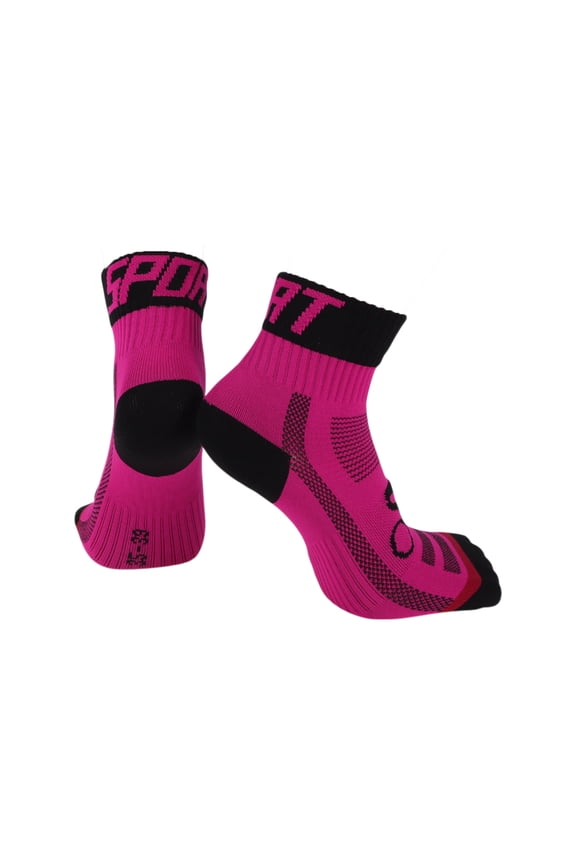 Cycling Socks Sweat-Absorbent,Anti-Friction m Outdoor Bike Socks Rose Red,Black Unsex 1 Pair Letter,Colorblocked