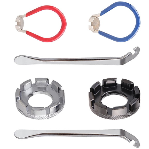 Cycling Spokes Wrench & Tire Levers, Portable Bike Rims Truing Tool with Nipples Tensioner, Adjuster