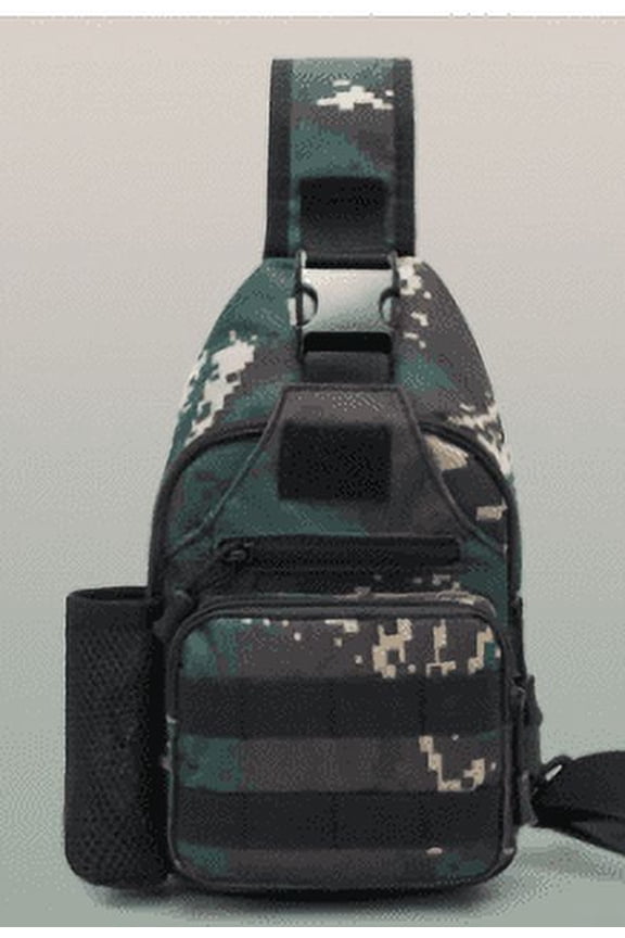 Cycling Sports Chest Bag Outdoor Tactical Shoulder Bag With Usb Charging,Jungle Digital