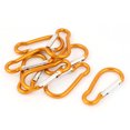 thumbnail image 1 of Cycling Spring Clip Snap Carabiner Hook Keyring Karabiner Key Holder 8pcs Orange, 1 of 2
