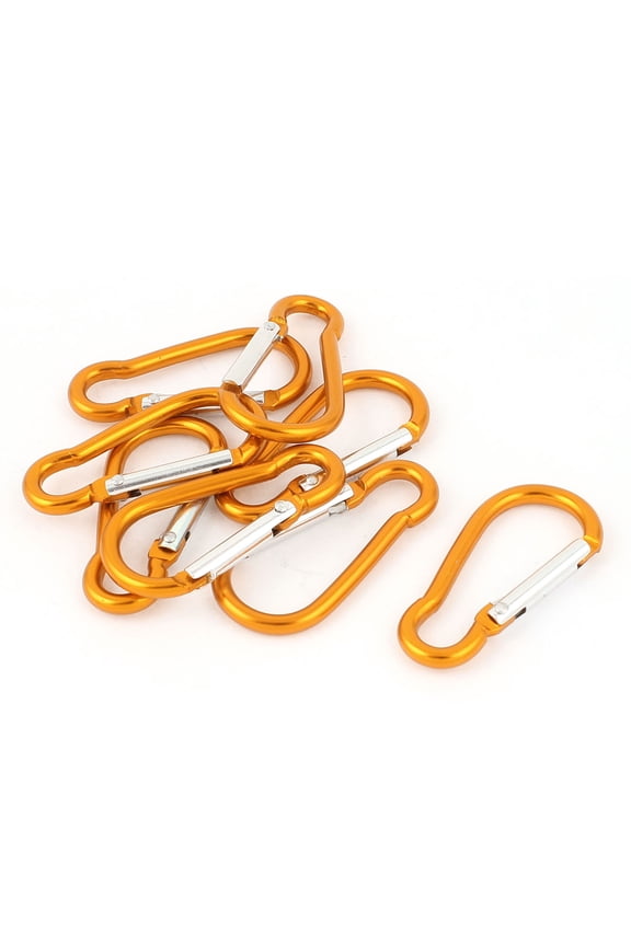 Cycling Spring Clip Snap Carabiner Hook Keyring Karabiner Key Holder 8pcs Orange