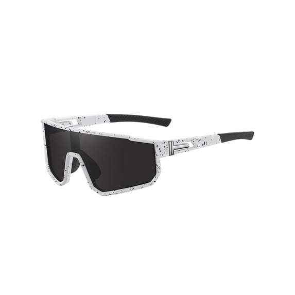 Cycling Sunglasses, Polarized UV400 Bike Glasses with TAC Lens, PC Full Frame Sports Eyewear for Riding Fishing Running, White