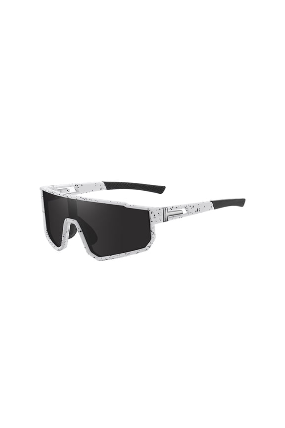 Cycling Sunglasses, Polarized UV400 Bike Glasses with TAC Lens, PC Full Frame Sports Eyewear for Riding Fishing Running, White