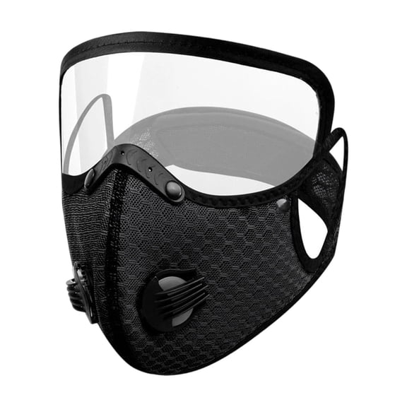 Cycling Thermal Face Mask with Removable Lens, Winter Riding Cover for Outdoor Sports, Windproof Dustproof Motorcycle Balaclava (Black)