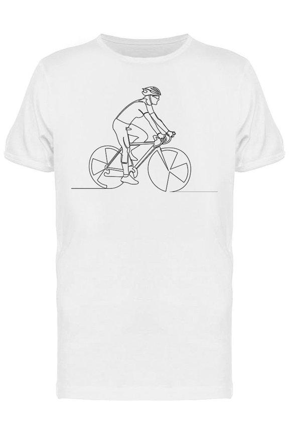 Cycling Triathlon Sketch T-Shirt Men -Image by Shutterstock, Male x-Large
