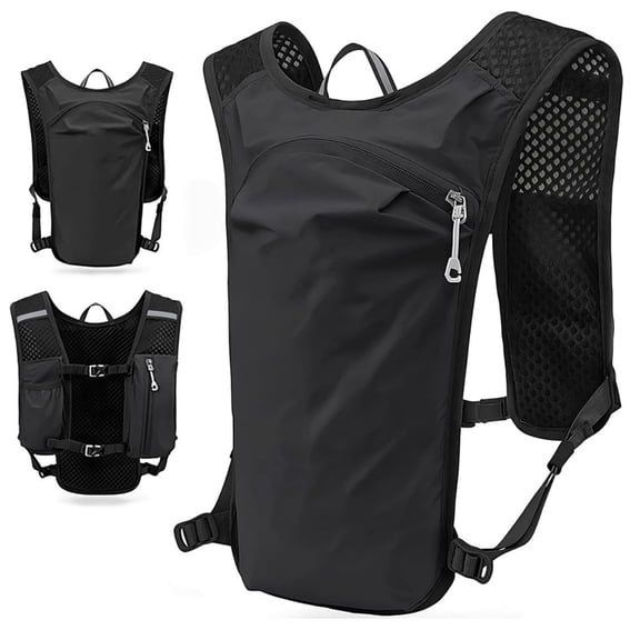 Cycling Vest Backpack, Hydration Bags for Running, Hiking , Lightweight Insulated Pack Breathable Sports Vests ,Bicycles, Cross-Country Marathons Vest,Black