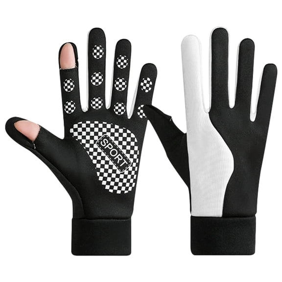 Cycling Warm Gloves, with Touchscreen Compatible, Motorcycle Gloves Full-Finger, Touchscreen Riding Mitt, Windproof and Protective,Road Racing, ATV, Snowmobile