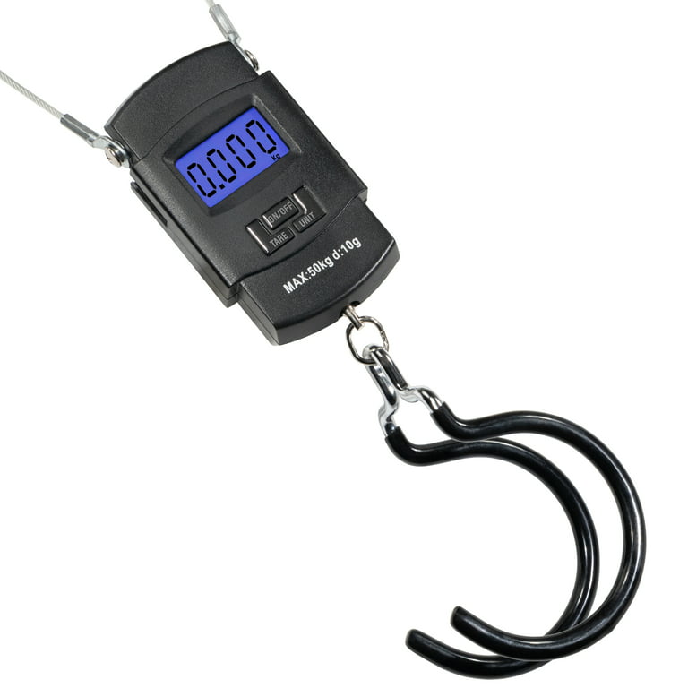 CyclingDeal Digital Bike Scale with Backlit LCD Display & Double Hanging  Hook 