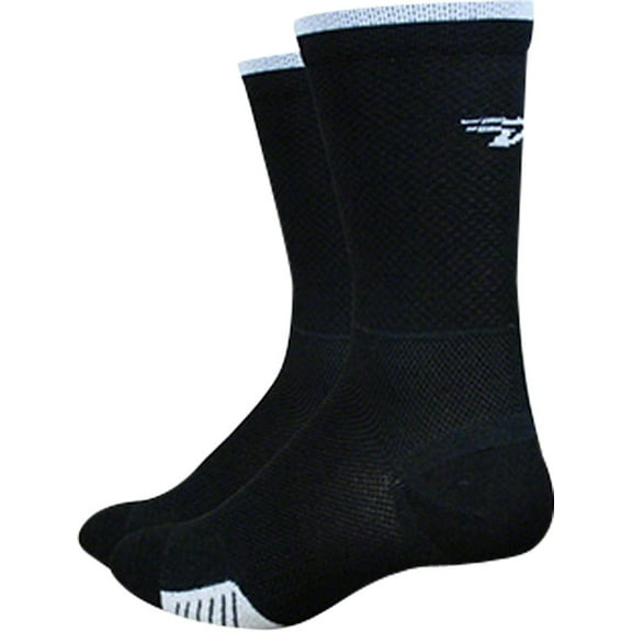 Cyclismo 5 Sock: Black/White Stripe XL