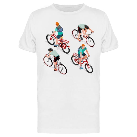 Cyclist Group Sportsman T-Shirt Men -Image by Shutterstock, Male 3X-Large