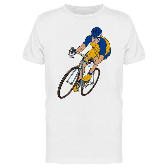 Cyclist In Action T-Shirt Men -Image by Shutterstock, Male 3X-Large