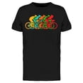 thumbnail image 1 of Cyclist In Color Layers T-Shirt Men -Image by Shutterstock, Male Large, 1 of 2