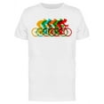 thumbnail image 1 of Cyclist In Color Layers T-Shirt Men -Image by Shutterstock, Male Small, 1 of 2