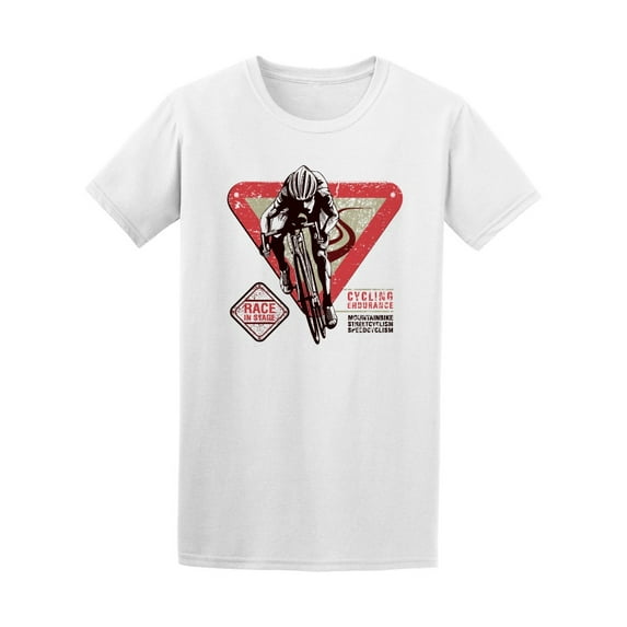Cyclist Race In Stage Sign T-Shirt Men -Image by Shutterstock, Male Medium