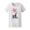 thumbnail image 1 of Cyclist Silhouette Ride My Bike Tee Women's -Image by Shutterstock, 1 of 2