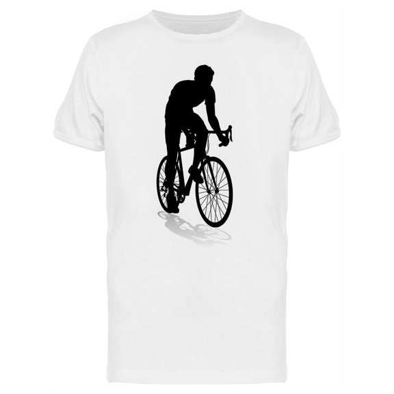 Cyclist Silhouette T-Shirt Men -Image by Shutterstock, Male x-Large