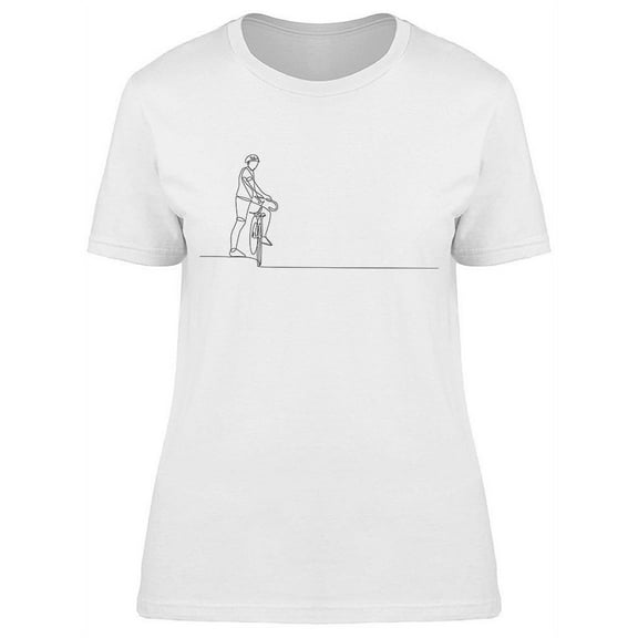 Cyclist Waiting At Road Side T-Shirt Women -Image by Shutterstock, Female x-Large
