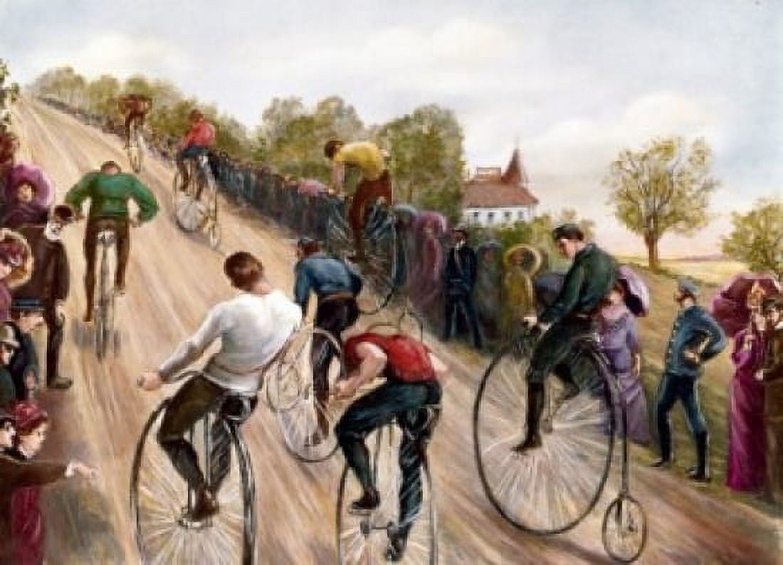 Cyclists American Wheelman Decoration Day 1886 Canvas Art - (24 x 36)