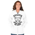 thumbnail image 1 of Cyclists Break Hearts Not Bones Biker Zip Hoodie Sweatshirt Women Brisco Brands M, 1 of 6