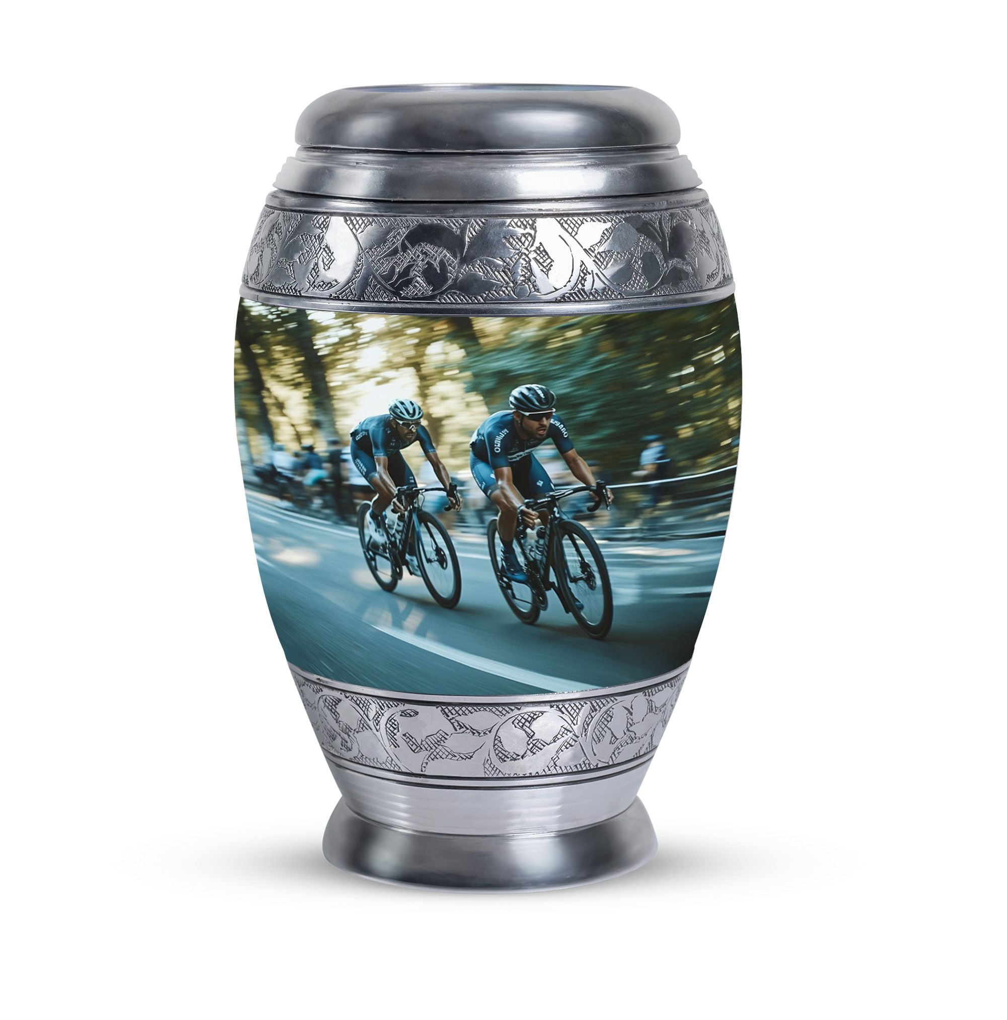 Cyclists Urns For Human Ashes Men - Cremation Human Urns For Ashes - Large Urns For Human Ashes - 10 Inch - Funeral Urns - Adult Cremation Urns - Decorative Urns For Human Ashes - Ash Urns