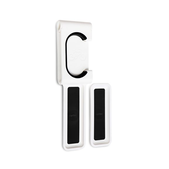 Cycloc Endo - Wall Mount Bike Storage Rack – Vertical Wheel Hung Cycle Storage - White