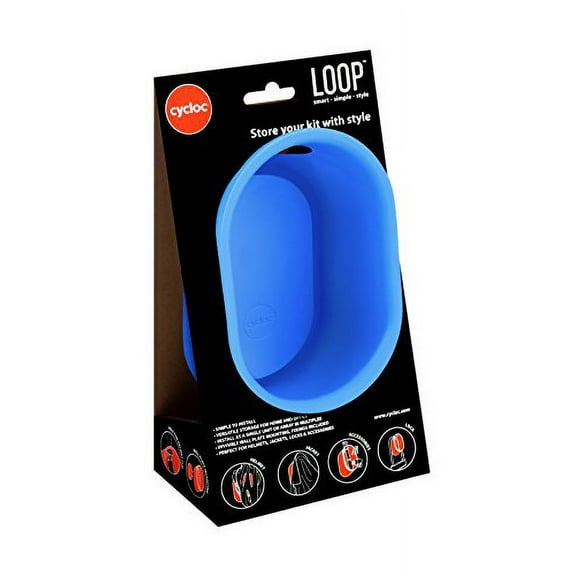 Cycloc Loop - Elegant Wall Mount Helmet and Accessory Storage - Blue