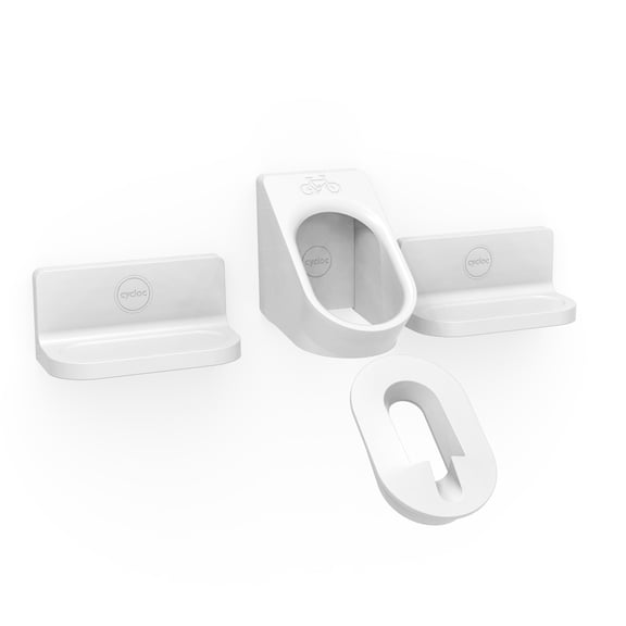 Cycloc Super Hero Wall Mounted Bike Storage, White