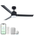 Cyclone 52in 3-Blade Smart Ceiling Fan 2700K-6000K CCT Tunable Range ...