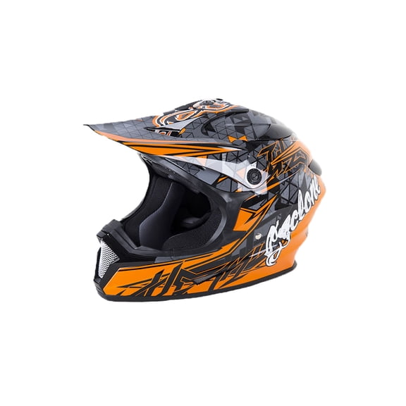 Cyclone ATV MX Dirt Bike Off-Road Helmet DOT/ECE Approved - Orange - X-Large