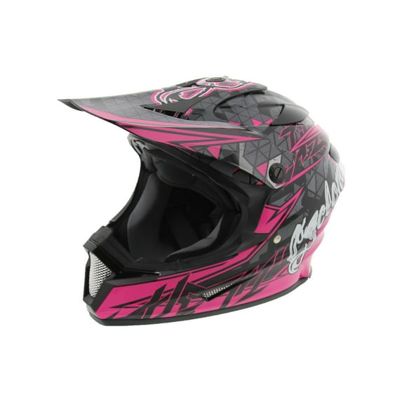 Cyclone ATV MX Dirt Bike Off-Road Helmet DOT/ECE Approved - Pink - Youth Large