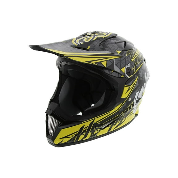 Cyclone ATV MX Dirt Bike Off-Road Helmet DOT/ECE Approved - Yellow - X-Large