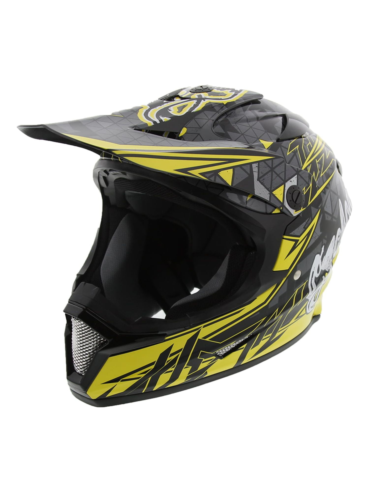 Cyclone ATV MX Dirt Bike Off-Road Helmet DOT/ECE Approved -Yellow - Youth Medium