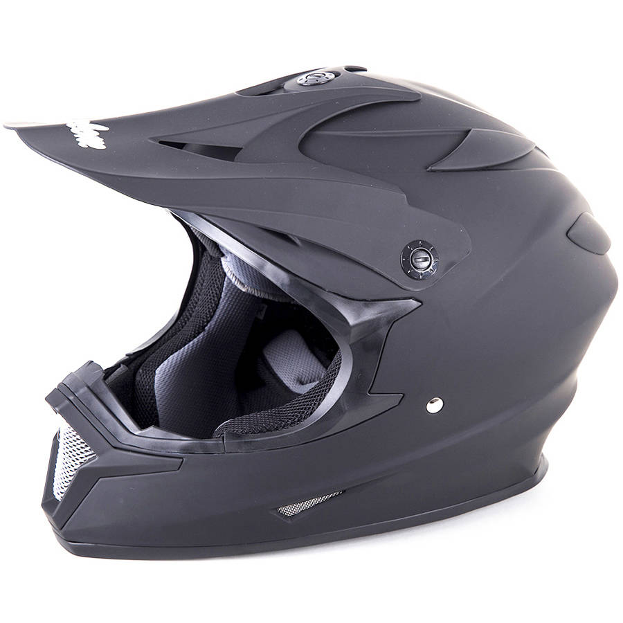 Cyclone Open Face Motorcycle Helmet DOT/ECE Approved - Matte Black - Small