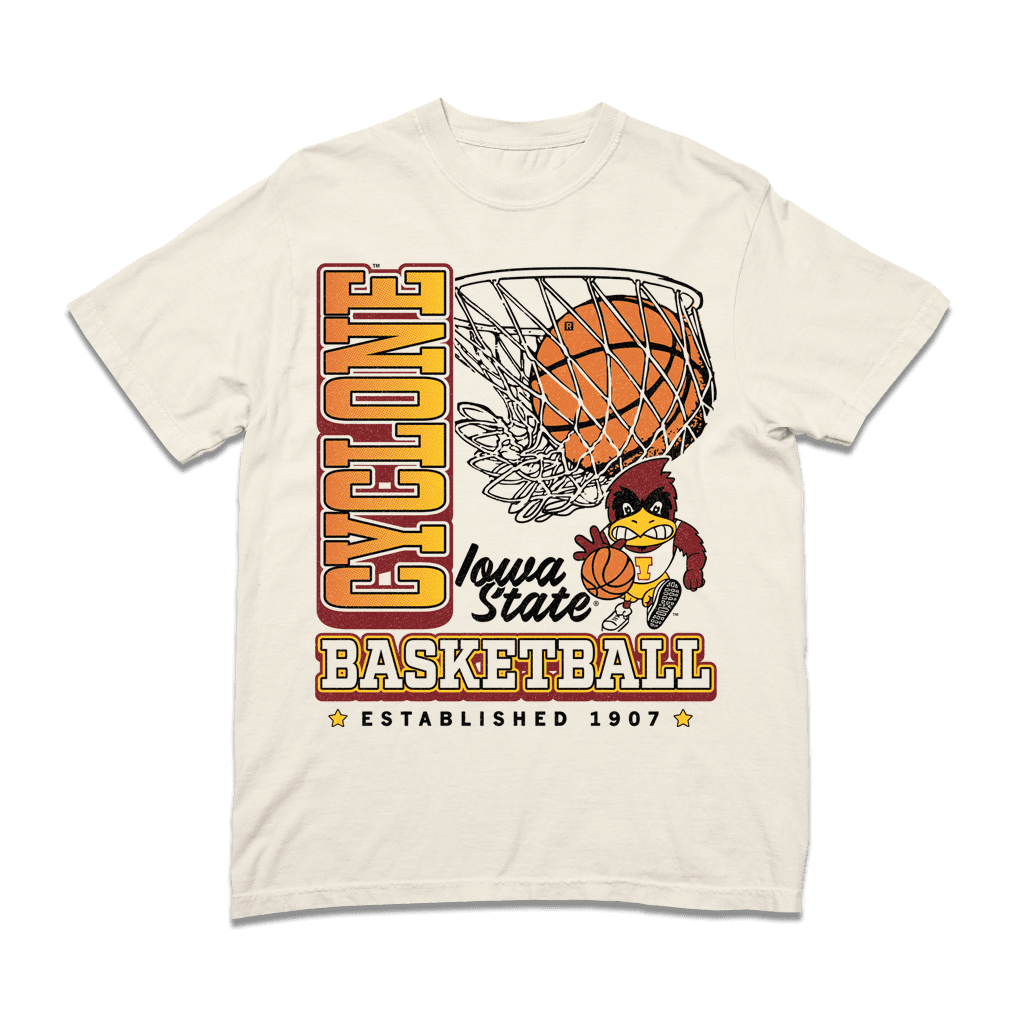 Cyclone Basketball Max Collegiate Heavyweight Graphic Tee TShirt Gift ...