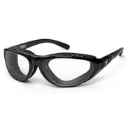 7eye Cyclone Dry Eye Relief Computer Glasses, Z87.1 Safety, Glossy Black, Yellow Lens